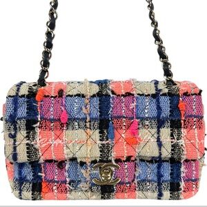 CHANEL CC TURNLOCK TWEED MINI FLAP BAG
